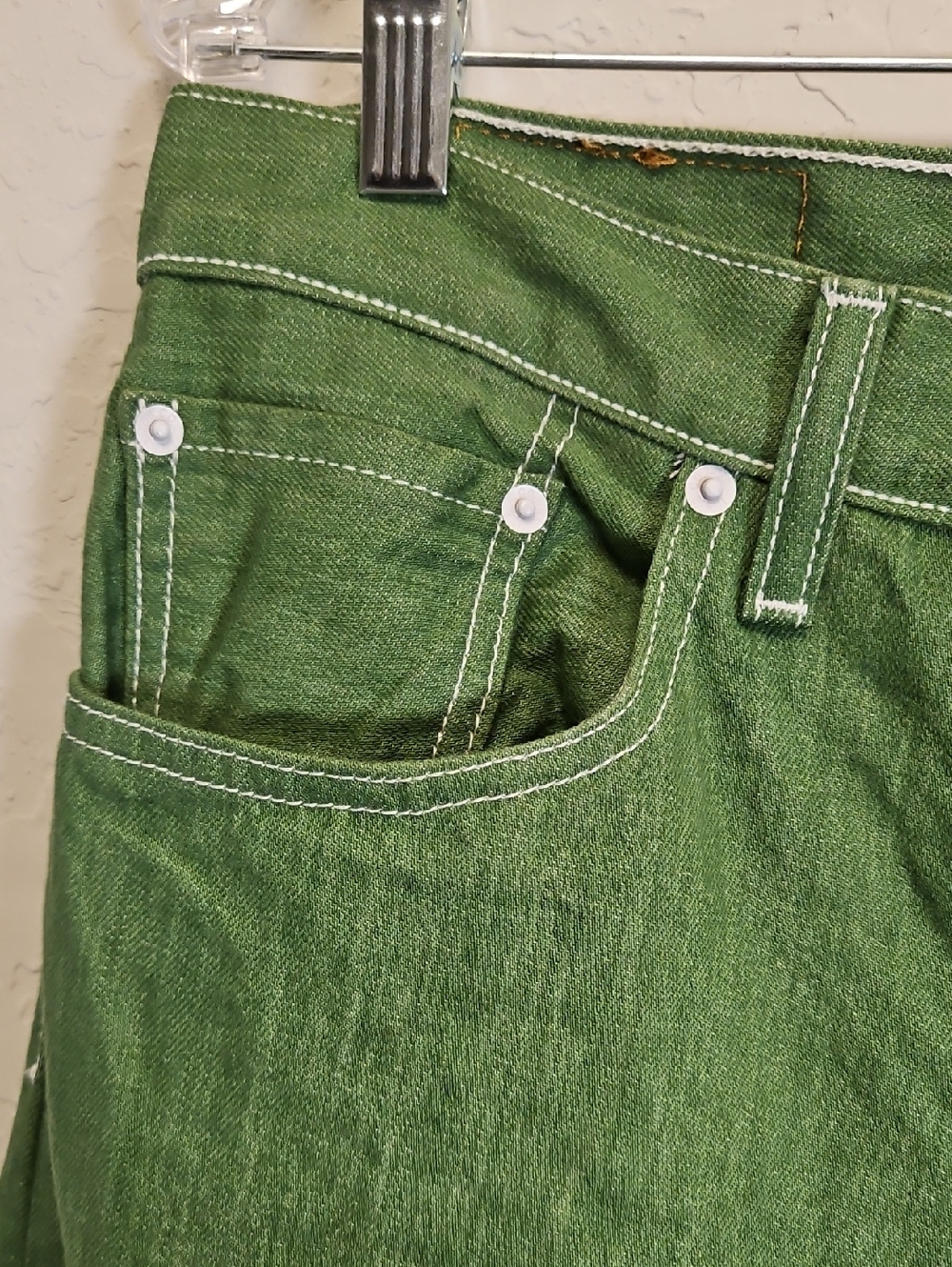 Levi's Men's Straight Jeans in Green - Picture 5 of 16